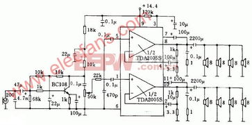 基于TDA2005S设计的20W汽车收音机与扩音机电路解析